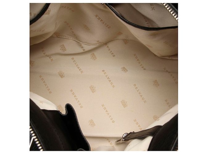 Borsa da viaggio in pelle nera Delvaux - vista 5