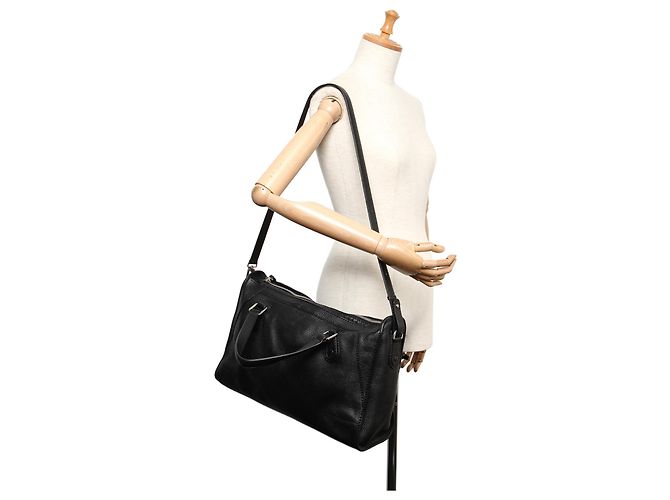 Borsa da viaggio in pelle nera Delvaux - vista 8