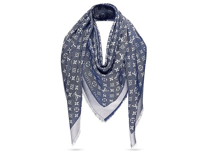 Louis Vuitton Bufanda del monograma Azul - vista 3