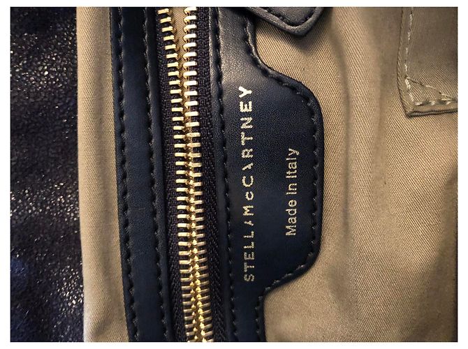 Stella Mc Cartney Borsa Stella McCartney in pelle blu navy - vista 11