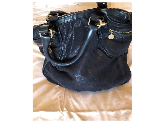 Stella Mc Cartney Borsa Stella McCartney in pelle blu navy - vista 2