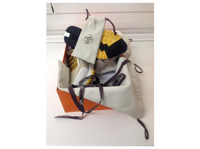 Sneakers Hermès ADDICT in pelle di capra multicolore 37 - vista 5