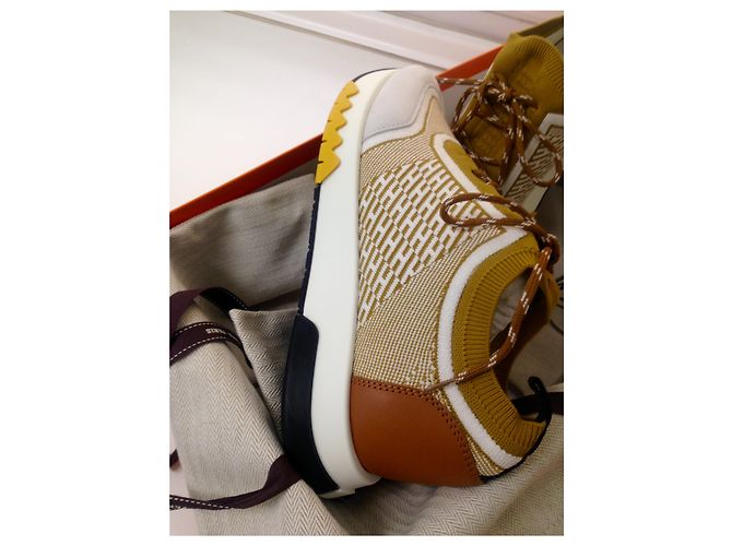 Sneakers Hermès ADDICT in pelle di capra multicolore 37 - vista 7