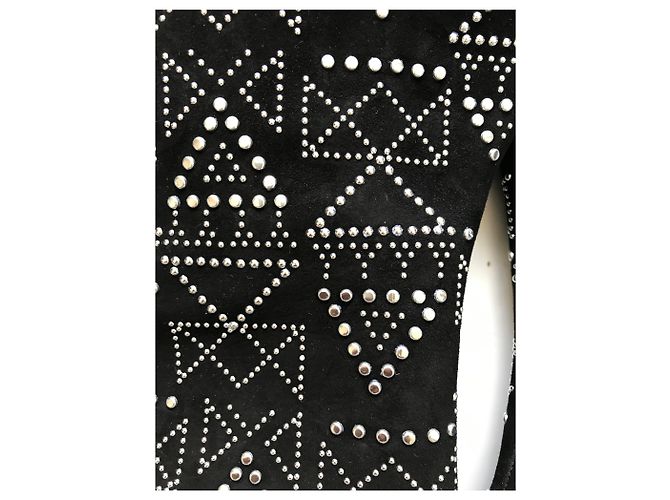 Rebecca Minkoff Stivali con borchie argento scamosciato nero - vista 10