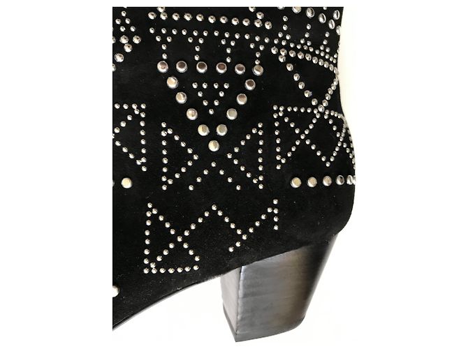 Rebecca Minkoff Stivali con borchie argento scamosciato nero - vista 11