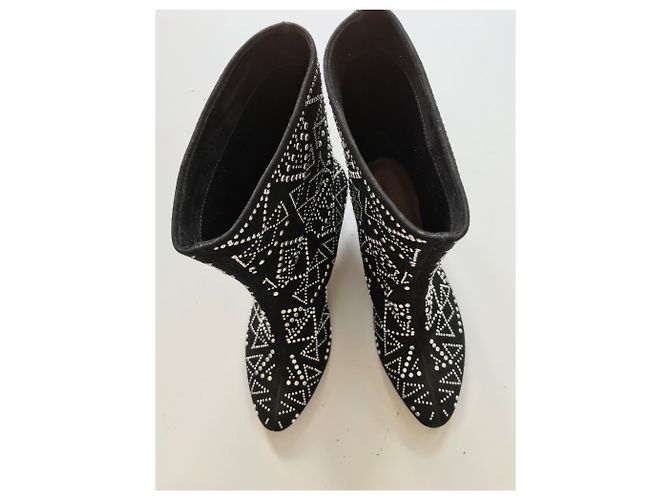 Rebecca Minkoff Stivali con borchie argento scamosciato nero - vista 14