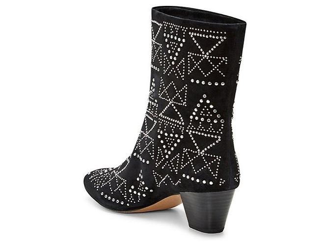 Rebecca Minkoff Stivali con borchie argento scamosciato nero - vista 4
