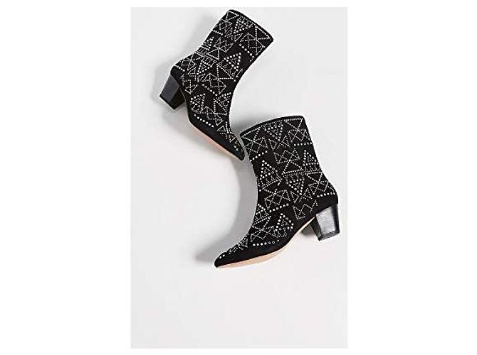 Rebecca Minkoff Stivali con borchie argento scamosciato nero - vista 5