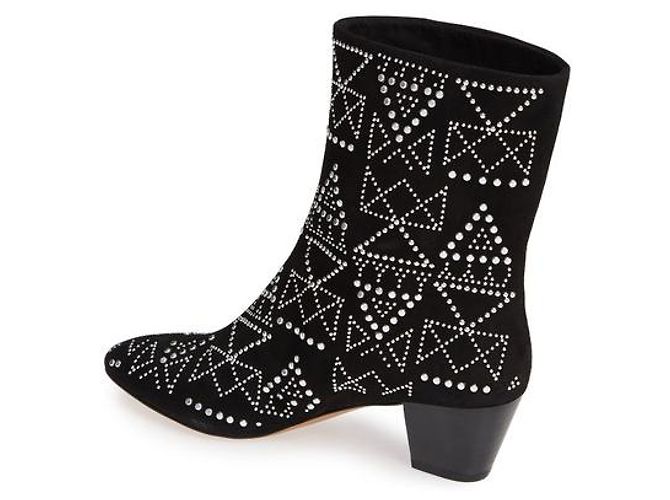 Rebecca Minkoff Stivali con borchie argento scamosciato nero - vista 6