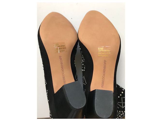 Rebecca Minkoff Stivali con borchie argento scamosciato nero - vista 9