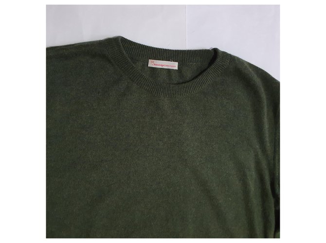 Autre Marque Knowledge Cotton Apparel Pullover Grün Baumwolle Kaschmir M - Ansicht 2