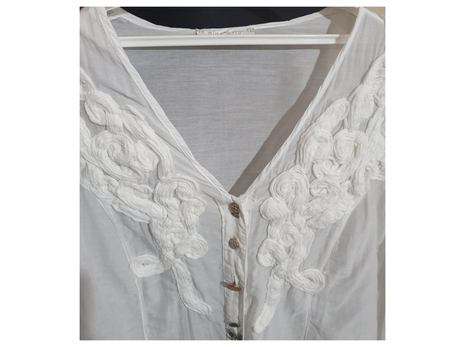 Camicia bianca Elisa Cavaletti in seta e cotone Bianco - vista 5