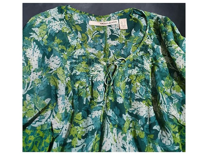Camicetta verde Dkny Jeans Multicolore - vista 4