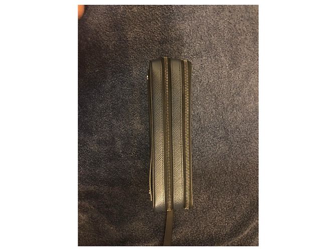 Pochette Michael Kors in pelle blu scuro - vista 3