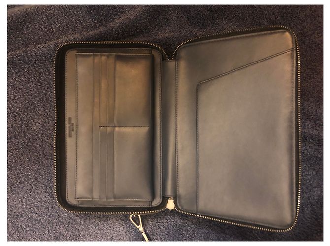 Pochette Michael Kors in pelle blu scuro - vista 6