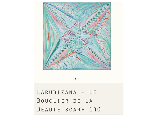 Hermès Larubizana - Le Bouclier de la Beaute Schal 140 Mehrfarben - Ansicht 7