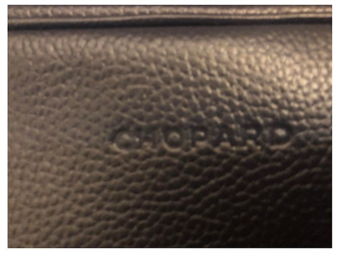 Chopard toiletry bag dark blue grained leather - view 4