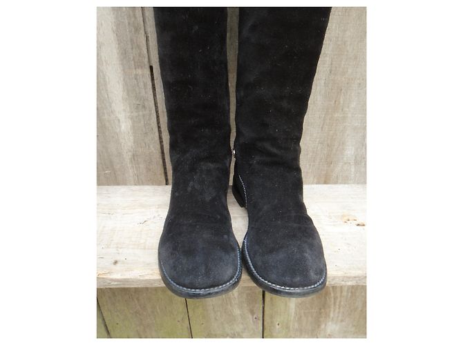Botas Céline de ante negro 36,5 - vista 5