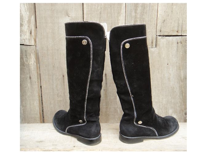 Botas Céline de ante negro 36,5 - vista 7