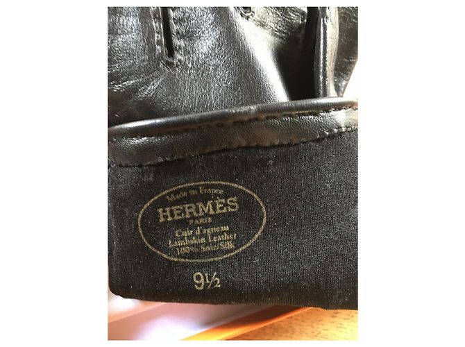 Guanti Hermès cucinati neri Nero - vista 5