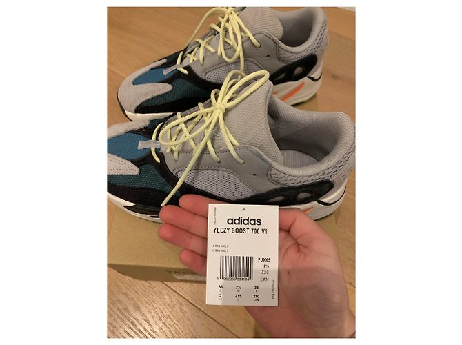 Adidas Yeezy boost wave runner 700 solid grey Noir Orange Gris Vert foncé - vue 11