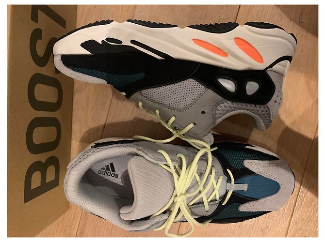 Adidas Yeezy boost wave runner 700 solid grey Noir Orange Gris Vert foncé - vue 6