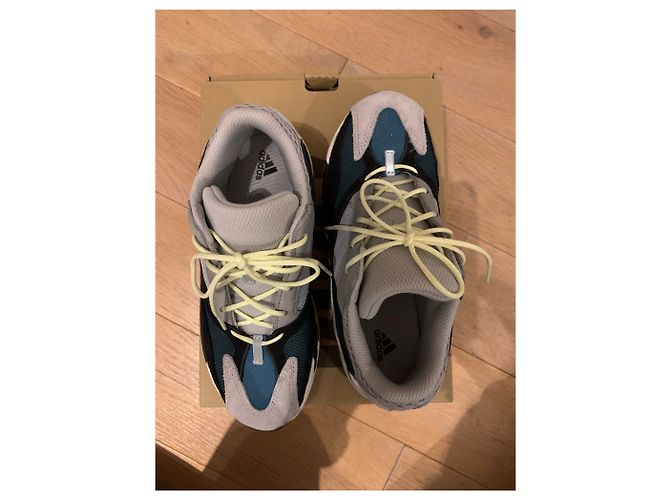 Adidas Yeezy boost wave runner 700 solid grey Noir Orange Gris Vert foncé - vue 8