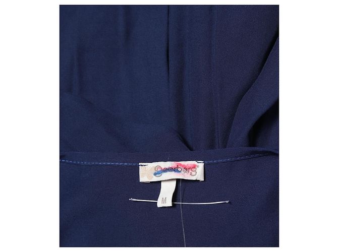 Autre Marque Deerberg Baumwollkleid blau mit Rüschen - Ansicht 3