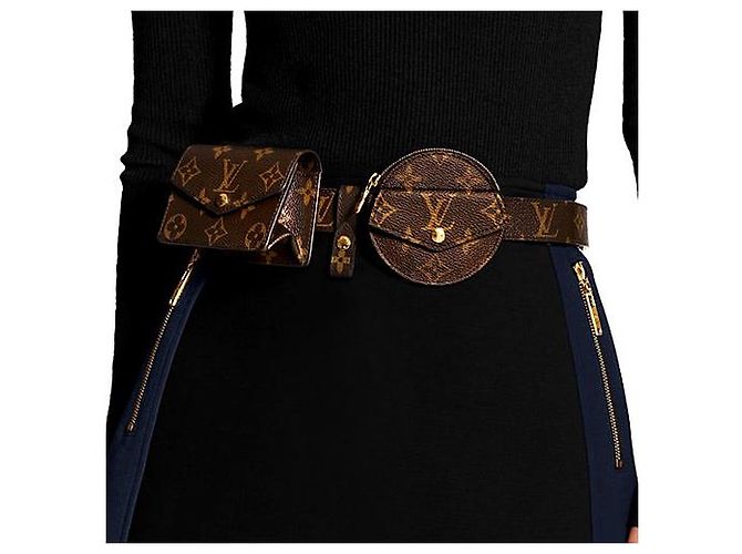Louis Vuitton Ganz neu 2020 Täglich Multi Pocket 30mm Riemengröße 80 Braun - Ansicht 2