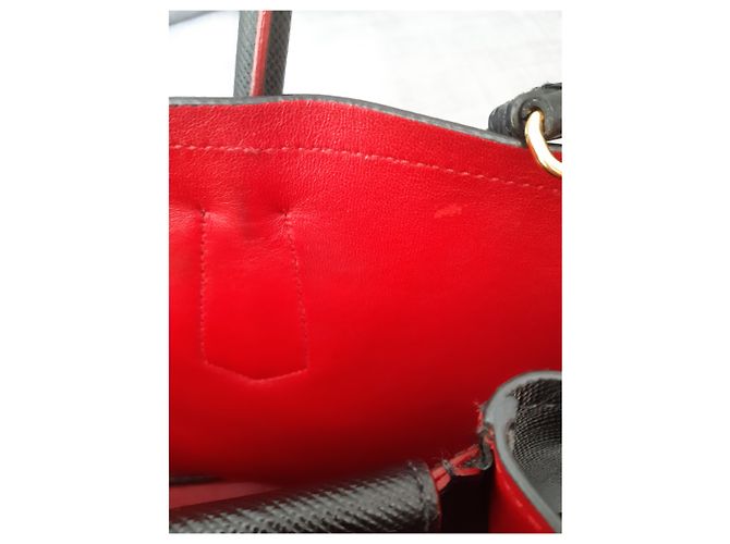 Double Borsa tote Prada in pelle saffiano nera Nero - vista 10