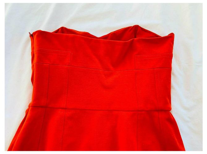 Diane Von Furstenberg DvF Seymour trägerloses Kleid ohne Knochen Rot - Ansicht 5