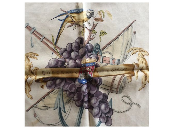 Hermès Bordeaux Portes Océane Aus weiß Dunkelbraun Marineblau - Ansicht 2