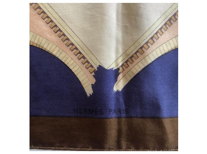 Hermès Bordeaux Portes Océane Aus weiß Dunkelbraun Marineblau - Ansicht 6