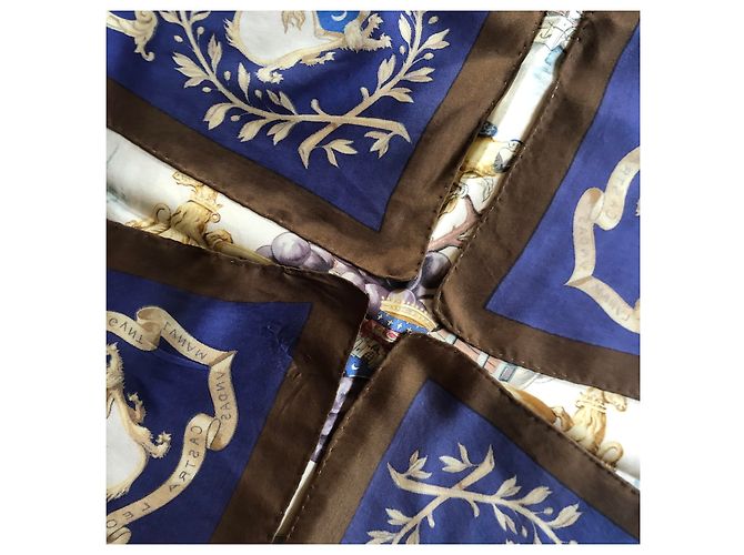 Hermès Bordeaux Portes Océane Aus weiß Dunkelbraun Marineblau - Ansicht 8