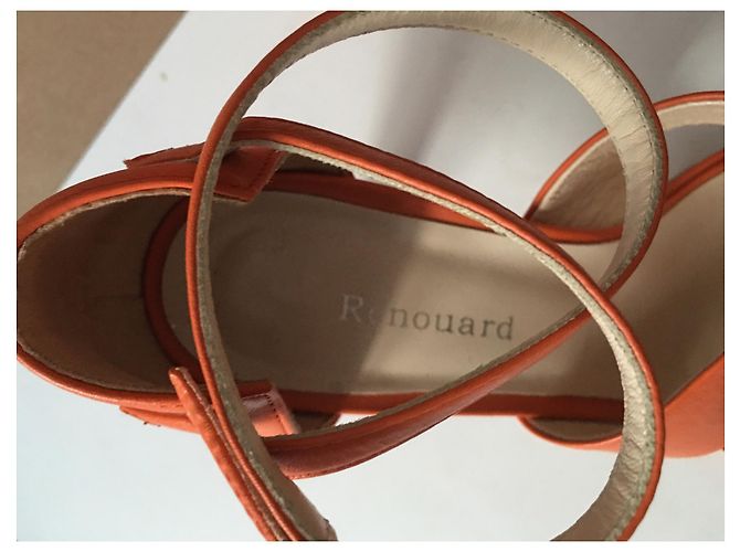 Autre Marque Sandali con tacco RENOUAR 36 IT ( 37 fr). Arancione - vista 4