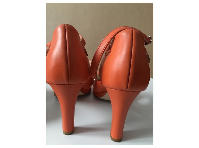 Autre Marque Sandali con tacco RENOUAR 36 IT ( 37 fr). Arancione - vista 5
