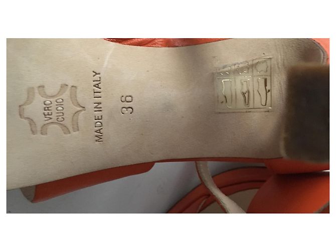 Autre Marque Sandali con tacco RENOUAR 36 IT ( 37 fr). Arancione - vista 6