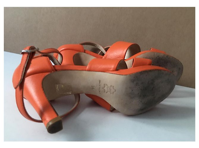 Autre Marque Sandali con tacco RENOUAR 36 IT ( 37 fr). Arancione - vista 7