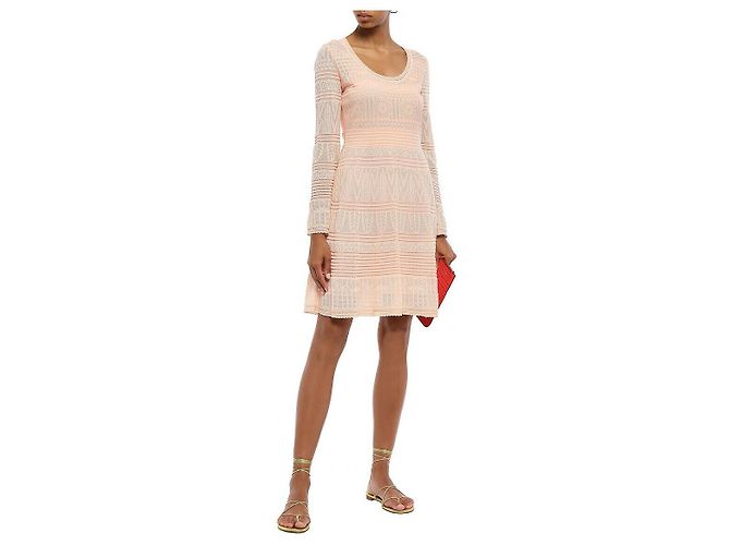 Vestido de ganchillo de punto M Missoni algodón melocotón - vista 2