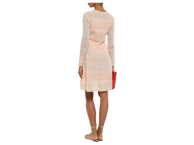 Vestido de ganchillo de punto M Missoni algodón melocotón - vista 3