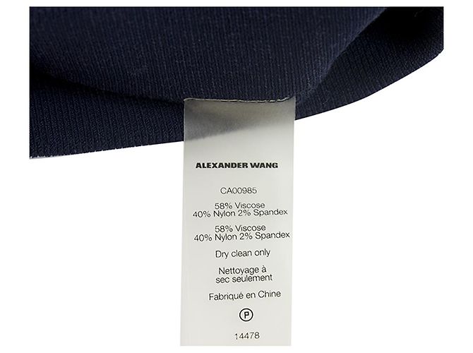 T by Alexander Wang Minifalda Tres Petit elastizada de viscosa azul elastizada XS - vista 4