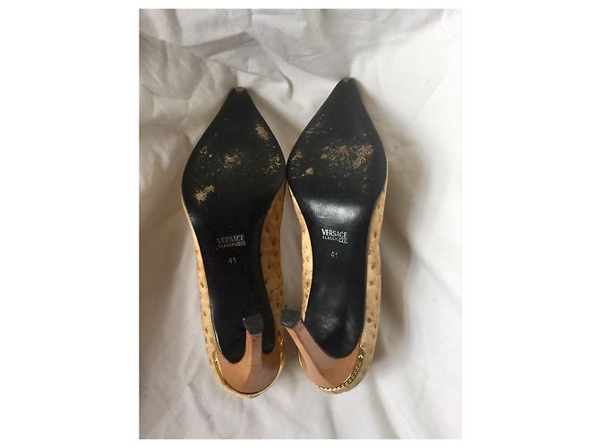 Décolleté dorate vintage Versace Classic D'oro - vista 4