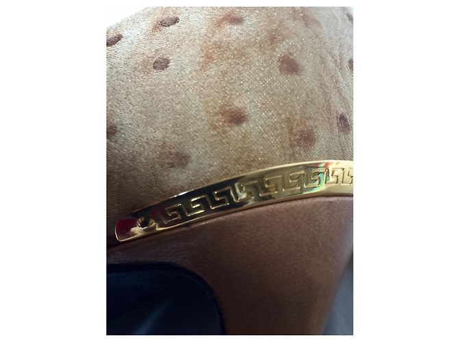 Décolleté dorate vintage Versace Classic D'oro - vista 6