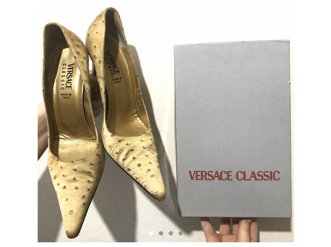Décolleté dorate vintage Versace Classic D'oro - vista 7