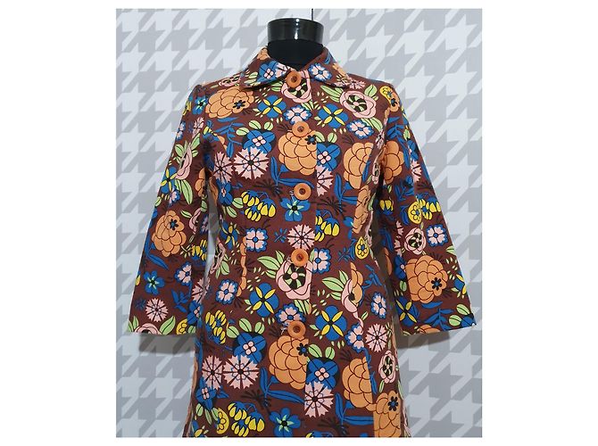 Moschino Cheap And Chic Langer Blazer Mantel Baumwolle Mehrfarben - Ansicht 2