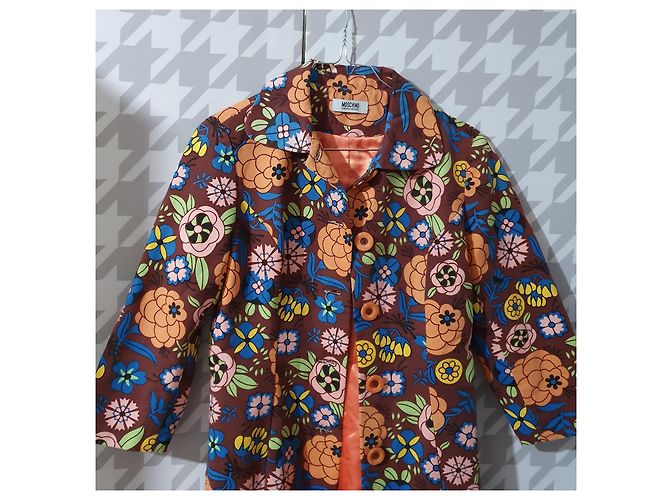 Moschino Cheap And Chic Langer Blazer Mantel Baumwolle Mehrfarben - Ansicht 4