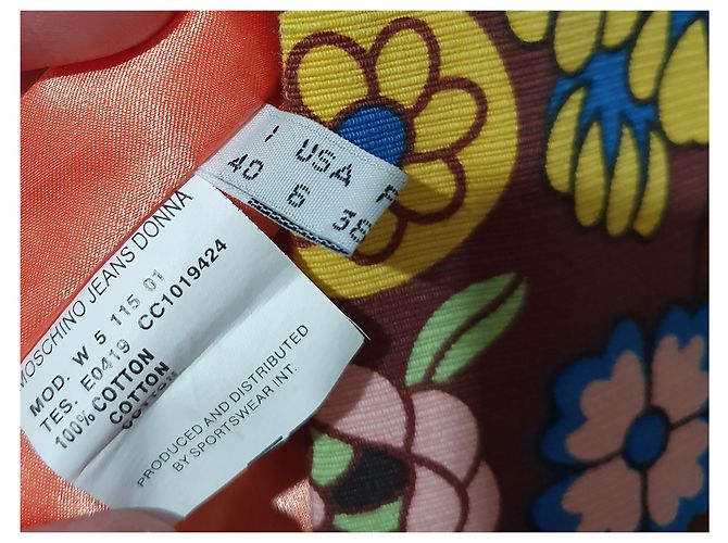 Moschino Cheap And Chic Langer Blazer Mantel Baumwolle Mehrfarben - Ansicht 6