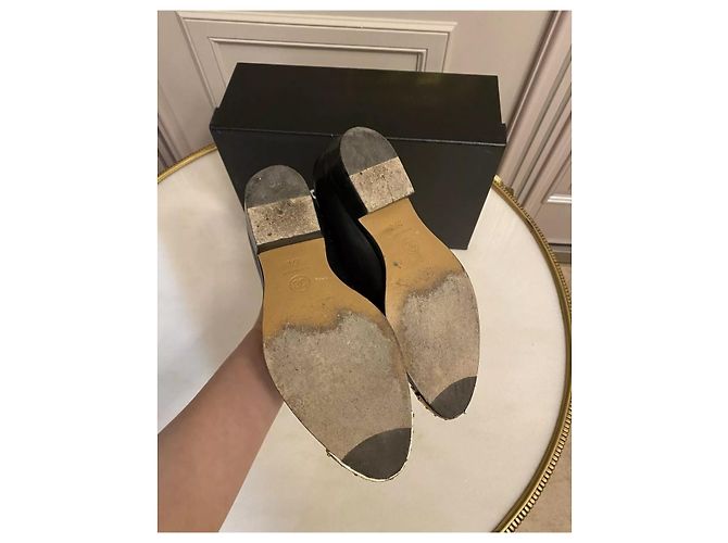 Mocassini Chanel Dallas in pelle Scarpe Sz 37 Nero D'oro - vista 4