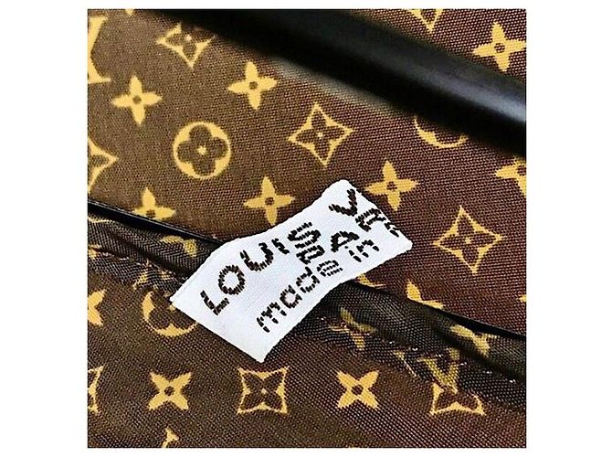 Louis Vuitton Seltener Vintage Monogram Wanderschirm mit Holzgriff Braun - Ansicht 3