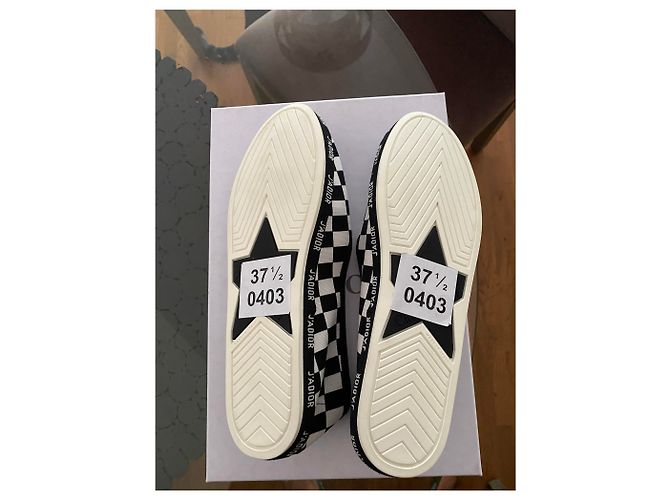 Christian Dior Espadrilles Schwarz Weiß Stoff - Ansicht 4
